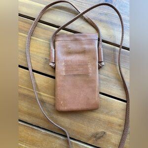 Madewell Eyeglass Holder/Bag Brown Leather
